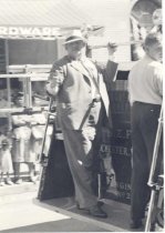 Harold Funk on fire truck